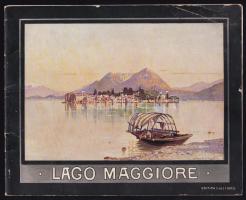 cca 1910 Lago Maggiore, album 32 db nagyméretű, fekete-fehér fotóval, kiadói tűzött papírkötésben, a borítón kisebb törésnyomokkal, néhány kijáró lappal, 25x20 cm