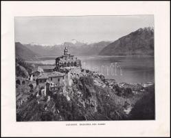 cca 1910 Lago Maggiore, album 32 db nagyméretű, fekete-fehér fotóval, kiadói tűzött papírkötésben, a...