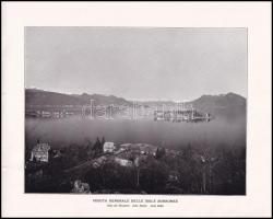 cca 1910 Lago Maggiore, album 32 db nagyméretű, fekete-fehér fotóval, kiadói tűzött papírkötésben, a...