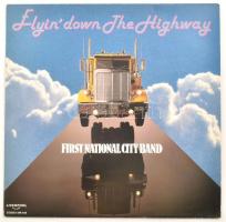 First National City Band - Flyin Down The Highway. Vinyl, Album, LP. Liverpool Record. Svájc,1985. jó állapotban aláírásokkal a borító a hátoldalán