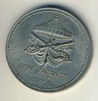 Vatikán 1978. "I. János Pál pápa-Sede vacante" ffém emlékérem T:2