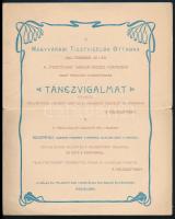 1902 Nagyváradi Tisztviselők otthona szecessziós táncvigalom meghívó