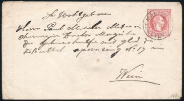 1870 5kr díjjegyes boríték / PS-cover "ARAD SZT. MÁRTON"