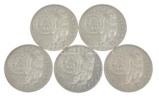 NSZK 1987J 10M Ag "750 éves Berlin"(5x) T:AU,XF patina, ph
FRG 1987J 10 Mark Ag "750...