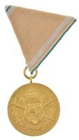 Bulgária ~1933-1939. "Európai Háborús Emlékérem 1915-1918" aranyozott bronz kitüntetés kís...