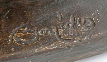 Beszédes János László ( 1874- 1922 ) Asszony. Hidegen festett gipsz, alján tikett, jelzett, korának ...