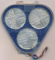 1976. 200Ft Ag (3xklf) "Magyar festők I. / Derkovits, Szinyei, Munkácsy" érmesor eredeti, ...