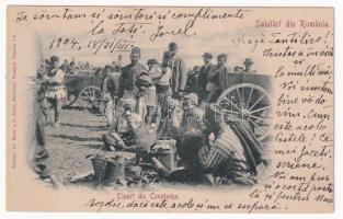 1904 Constanta, Salutari din Romania. Tipuri din Constanta / market, Romanian folklore (EK)