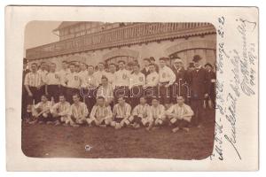 1904 MTK - DFC Prag 2:2. Futball csapatok, labdarúgók, foci / Hungarian and Czech football teams, football players. photo (EK)
