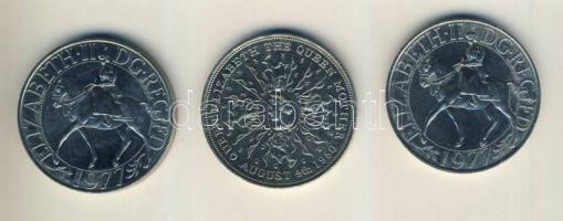 Nagy-Britannia 1977. 25p "Koronázási évforduló" (2x) + 1980. 25p "Anyakirálynő 80. születésnapja" T:BU