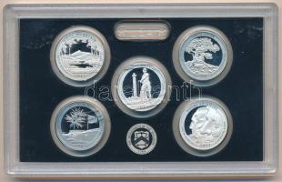 Amerikai Egyesült Államok 2013S 1/4$ Ag (5xklf) "Gyönyörű Amerika negyed dollárosok" plasz...