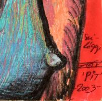 Szilágyi Zoé (1966-): Szép emlékek kicsiny tárháza. Vegyes technika, papír, Jelzett. Üvegezett faker...