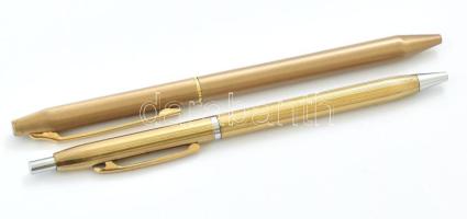 2 db aranyozott toll, jelzett, h: 13 cm