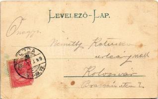 Torda, Turda; Posta és Pénzügyi palota, Flachbart Károly üzlete, Mike Márton gyógyszertára, Bethlemi...