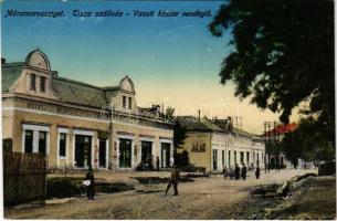 Máramarossziget, Sighetu Marmatiei; Weisz J. Tisza szálloda, Vasúti kóser vendéglő. Weisz Elemér kiadása. Judaika / hotel and Jewish railway kosher restaurant. Judaica