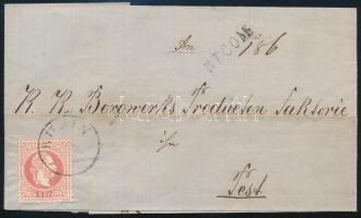 1868 5kr pár + 5kr ajánlott levélen / 5kr + 5kr pair on registered cover "KUBIN" - Pest