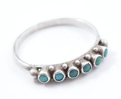 Ezüst(Ag) gyűrű, jelzés nélkül, méret: 59, bruttó: 1,7 g