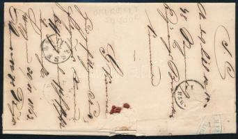 1863 5kr + 10kr ajánlott levélen (hajtottak) / 5kr + 10kr on registered cover (folded) "OBERWAR...