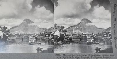 cca 1890-1900 Egzotikus helyszínek (Fülöp-szigetek, India, Jáva, stb.), 9 db keményhátú sztereofotó,...