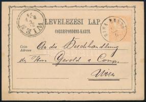 1874 2kr díjjegyes levelezőlap / PS-card &quot;RIMA-BREZÓ&quot;