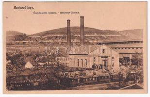 Resicabánya, Resicza, Recita, Resita; vasgyár, áramátalakító központ, iparvasút, vonat / Umformer-Zentrale / ironworks, iron factory, industrial railway, power transformer center