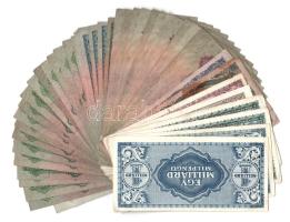 45db-os vegyes pengő bankjegy tétel T:F,VG