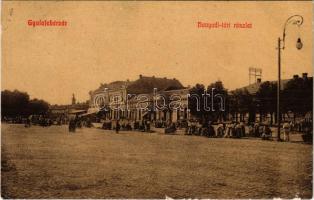 1913 Gyulafehérvár, Alba Iulia; Hunyadi tér, piac. W.L. 3165. / square, market (EB)