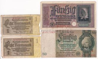 8db-os vegyes német márka bankjegy tétel, közte Német Harmadik Birodalom 1939. 20M T:F,VG közte szak...