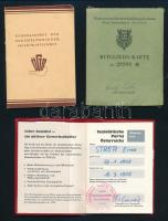 cca 1956-2000 osztrák okmányok, 7 db útlevél és 5 db egyéb igazolvány, többek közt egy vadászigazolvány