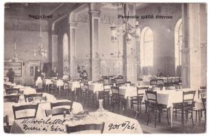 1905 Nagyvárad, Oradea; Pannonia szálloda étterme, belső pincérekkel. Karner Gyula kiadása / hotel, restaurant interior with waiters (EK)