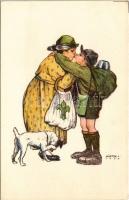 Kiadja a Magyar Cserkészszövetség Nagytábortanácsa 1926 / Hungarian boy scout art postcarrd s: Márton L. (EK)