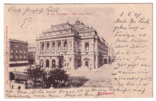 1901 Budapest VI. M. kir. operaház. Fénynyomat Divald műintézetéből (EB)