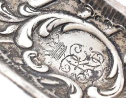 Ezüst (Ag) fogpiszkálótartó Jelzett, mesterjegyes, 43,85 g 9,5 cm