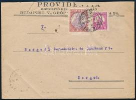 1926 Levél 3000K és 8f vegyes bérmentesítéssel / Cover with mixed franking