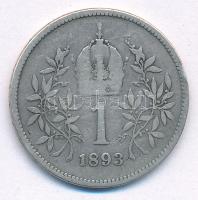 Ausztria 1893. 1K Ag "Ferenc József" T:F 
Austria 1893. 1 Corona Ag "Franz Joseph&qu...