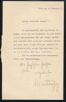 1917 Hivatalos levél a hadügyminisztériumból katonatiszt őrnagyi kinevezéssel kapcsolatban