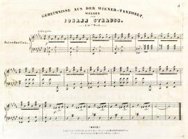 1846 Johann Strauss: Walzer für das Piano-Forte. rézmetszetű kotta 11 p.34x27 cm