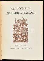 1939 Gli Annali Dell'Africa Italiana. Anno II Numero 2. Kiadói papírkötésben