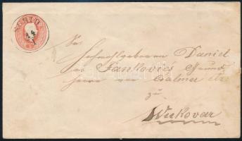 1862 5kr díjjegyes boríték / PS-cover "SCHID" - Vukovár