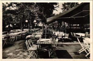 1943 Budapest II. Császár gyógyfürdő és szálló, parki vendéglő terasza