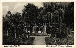 1932 Balatonfüred-fürdő, Rabindranath Tagore emlékfája (EK)