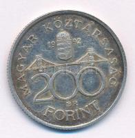 1992. 200Ft Ag "MNB" T:AU,XF patina
Adamo F13