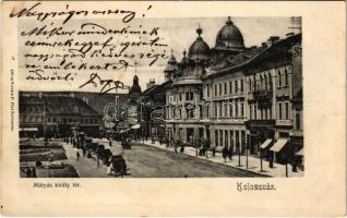 1903 Kolozsvár, Cluj; Mátyás király tér. Kováts P. fiai kiadása / square