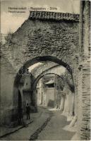 1914 Nagyszeben, Hermannstadt, Sibiu; Pempflingergasse / utca. Georg Meyer kiadása / street