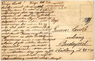 1916 Vinga, Piac tér, templom, Szentháromság szobor, vásár. W.L. Bp. 5430. / market, church, Trinity...