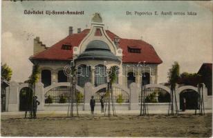 1914 Újszentanna, Új-Szt.-Anna, Szentanna, Santana; Dr. Popovics E. Aurél orvos háza / doctors house
