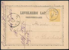 1872 2kr díjjegyes levelezőlap / PS-card "GÖLLNITZ"