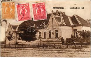 1924 Temesrékas, Temes-Rékas, Rékás, Recas; Szolgabíró lak / judges house. TCV card (Rb)