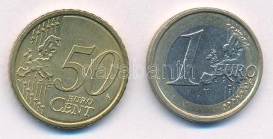 Vatikán 2010. 1E "XVI. Benedek" + 2011. 50c "XVI. Benedek" T:XF
Vatican 2010. 1...