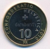 Svájc 2010. 10Fr bimetál "Mormota" T:1 Switzerland 2010. 10 Francs bi-metallic "Marmo...